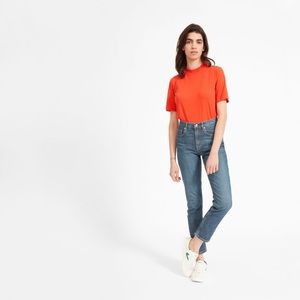 BNWT Everlane Cotton Mock Neck Tee Red L